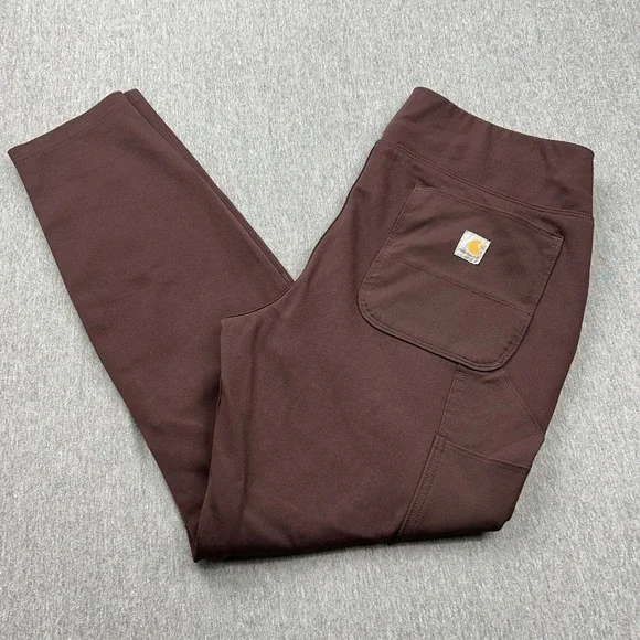 Carhartt Fitted Pants Purple Women's Large (12-14) Pull On Double Knee 102482 - Picture 1 of 12